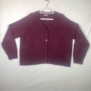Faherty Purple Tone Cardigan Sweater Size Large